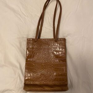 Marie Turnor merci tall leather tote bag